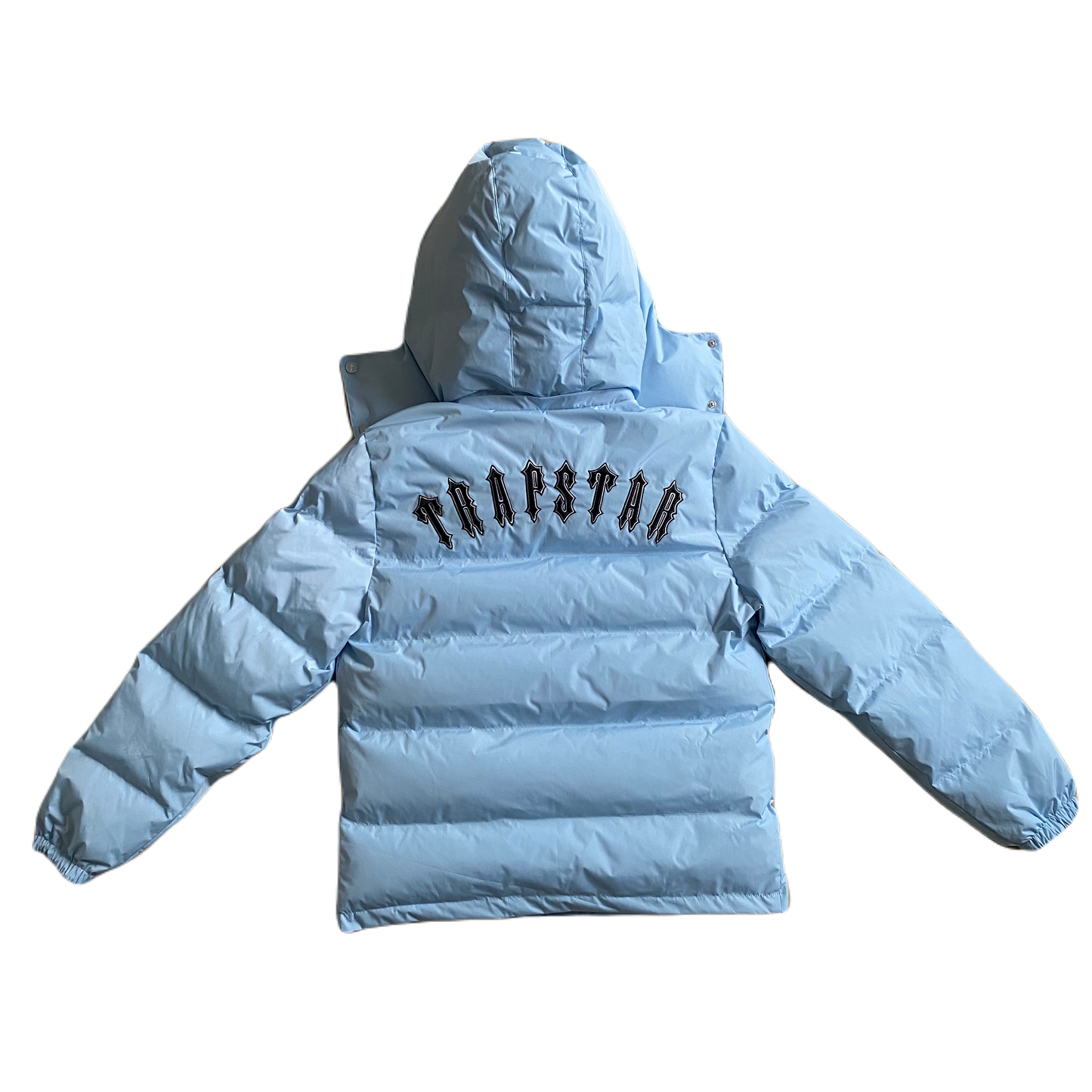 DETACHABLE HOODED PUFFER-ICE BLUE