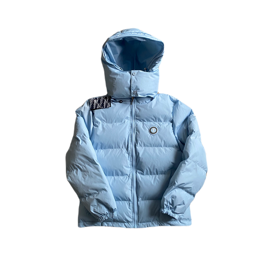 DETACHABLE HOODED PUFFER-ICE BLUE