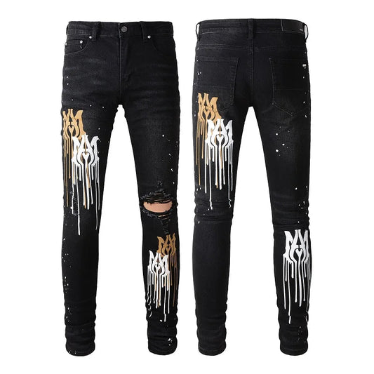 JEANS AMIRI - LOGO MULTICOLOR