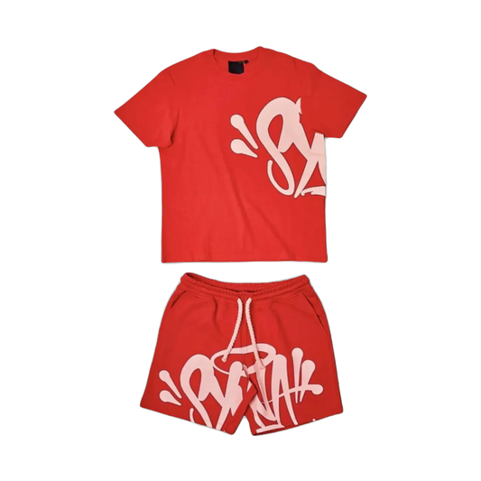 SYNA WORLD LOGO T-SHIRT – SHORT SET – RED