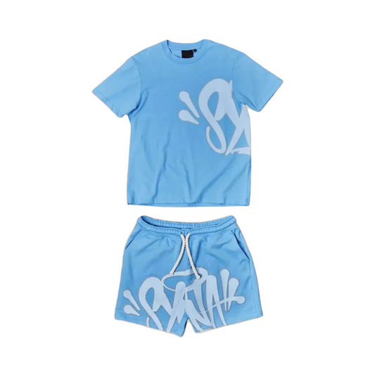 SYNA WORLD LOGO T-SHIRT – SHORT SET – BLUE